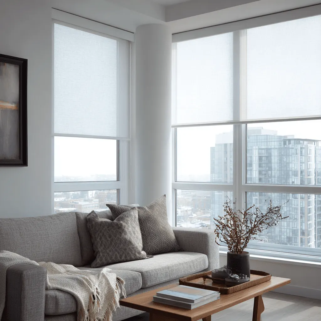 Cellular shades in a Fortville living room